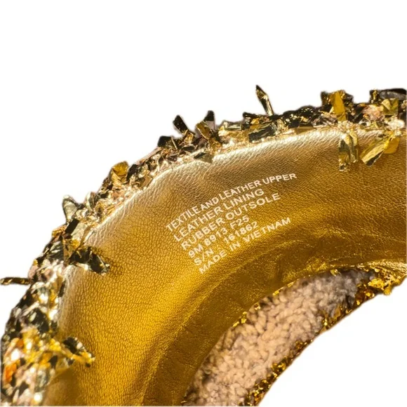 Tory Burch Metallic Gold Fringe Sandals - Picture 8 of 10